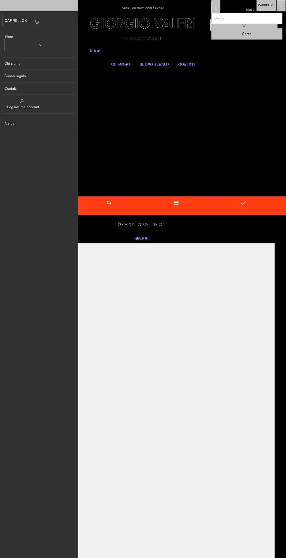 giorgiovaleri.com shopify website screenshot