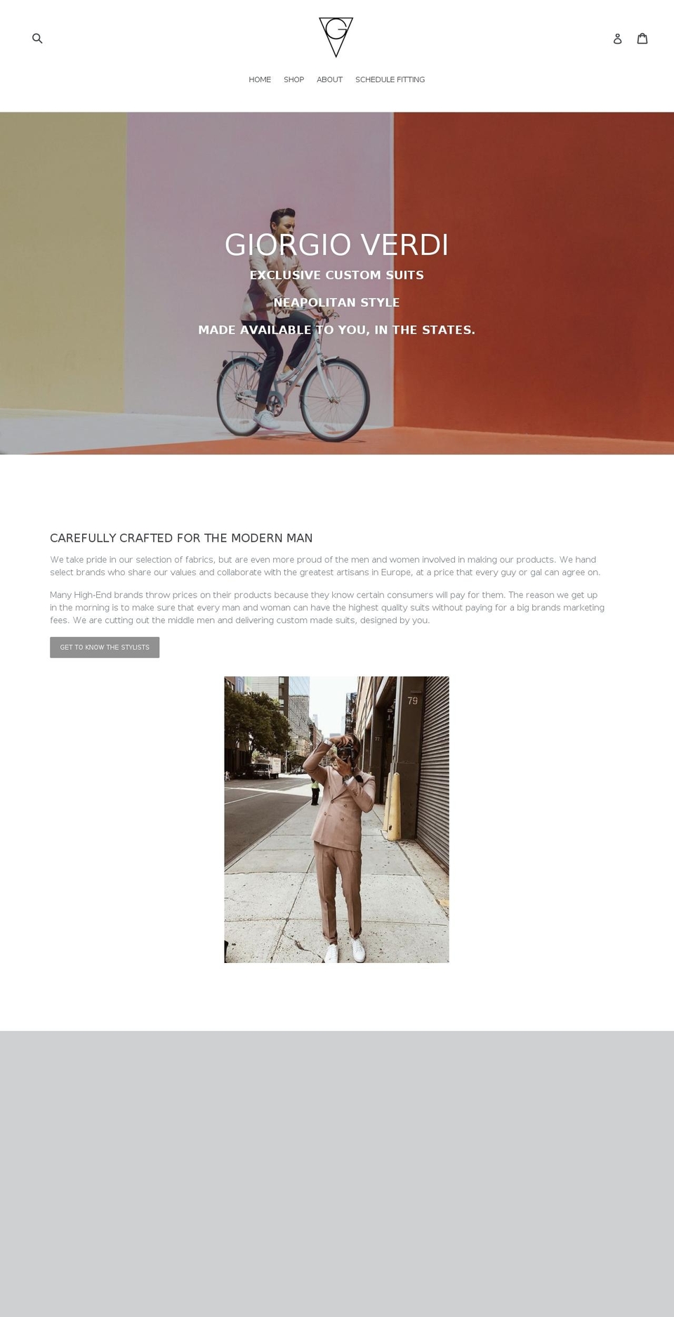 giorgioverdi.com shopify website screenshot
