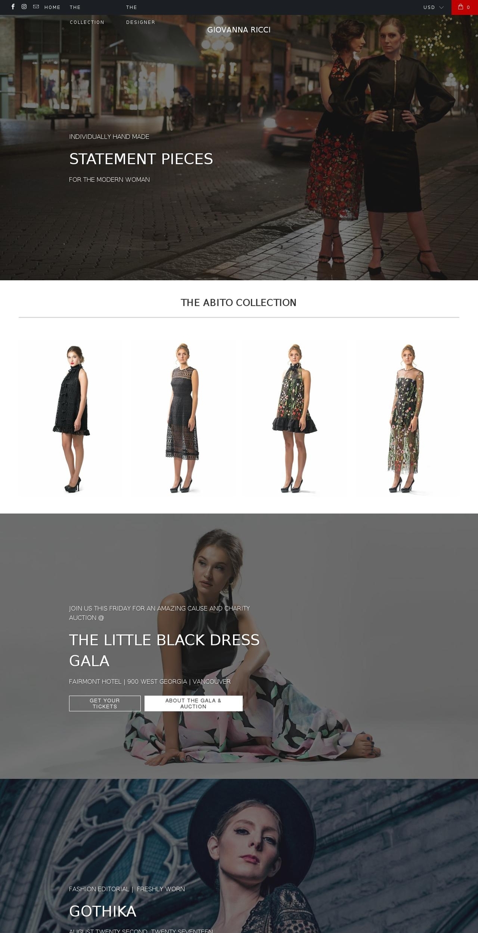 giovannaricci.com shopify website screenshot