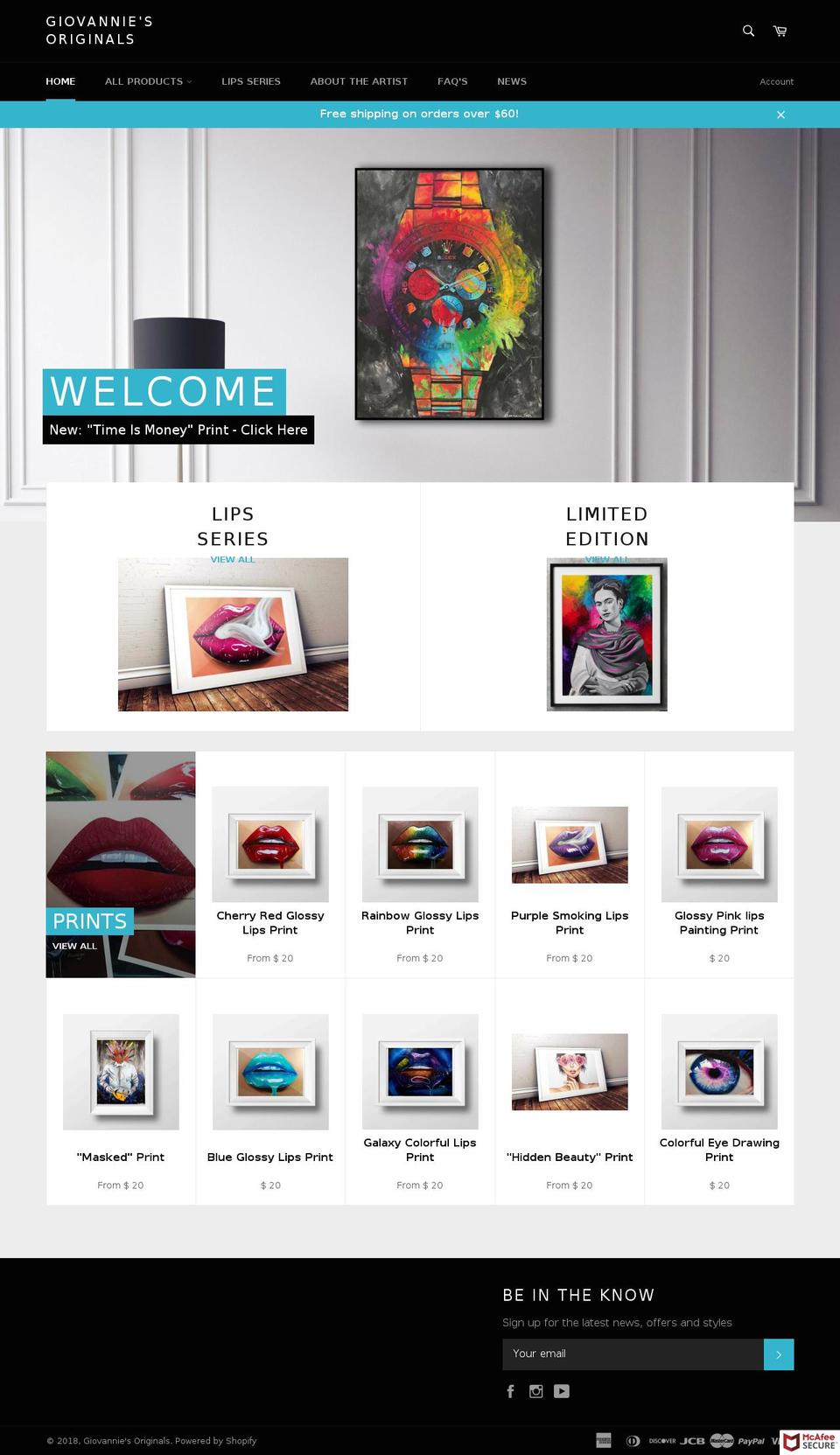 giovanniesoriginals.com — Shopify storefront screenshot