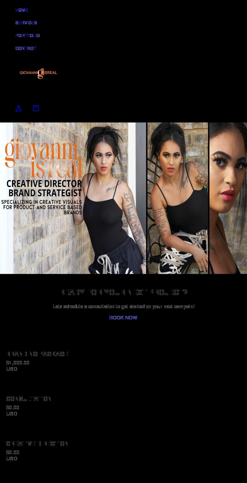 giovanniisreal.com shopify website screenshot