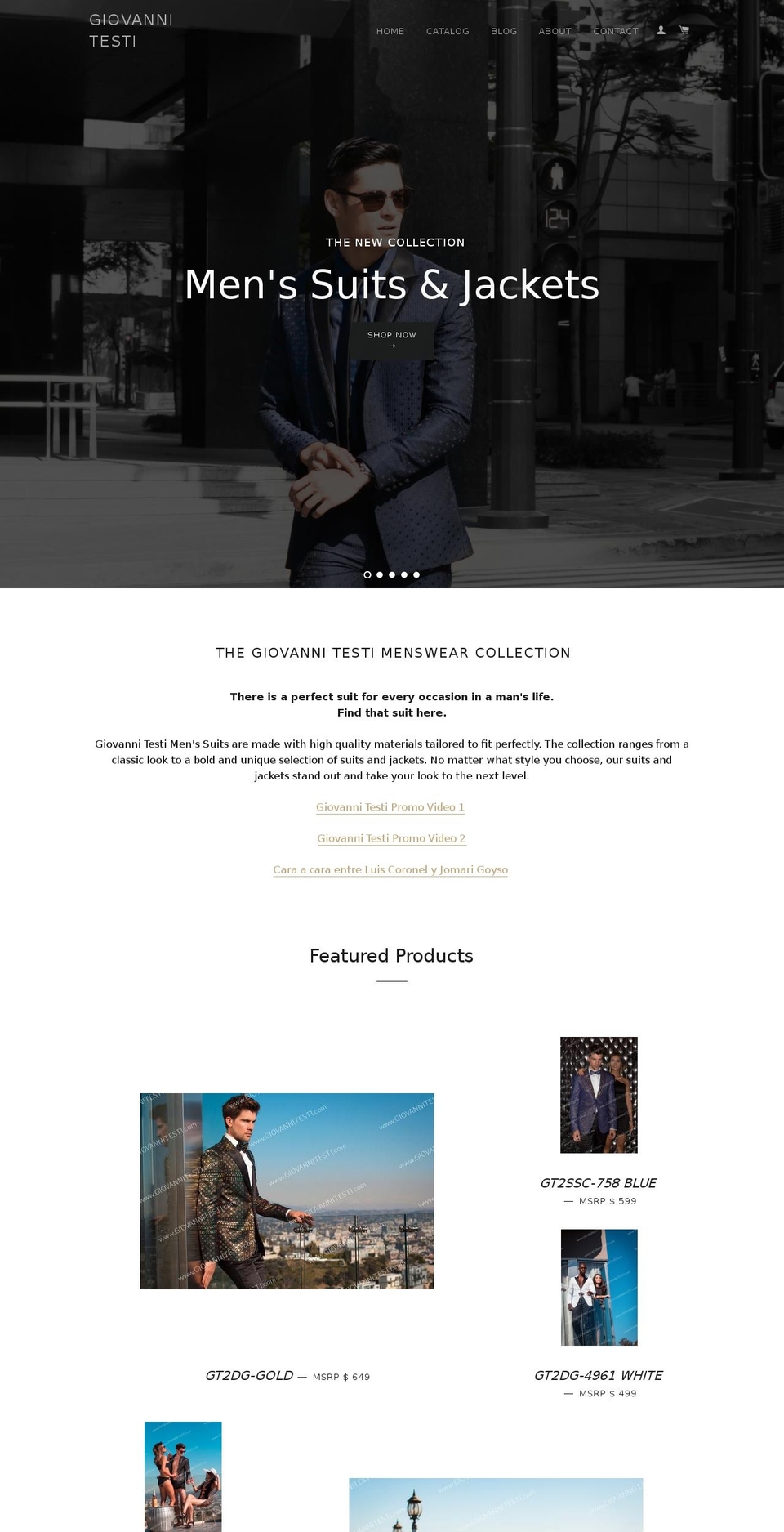 giovannitesti.com shopify website screenshot