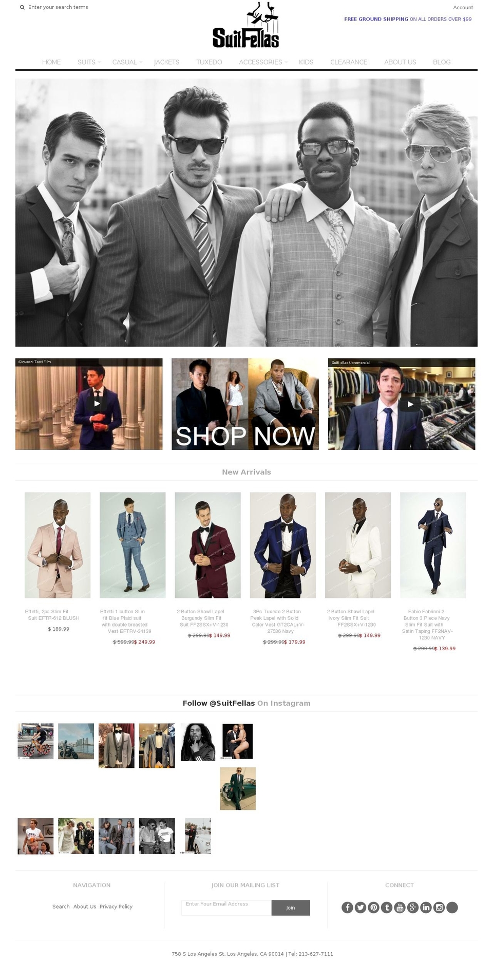 giovannitestisuits.com — Shopify storefront screenshot