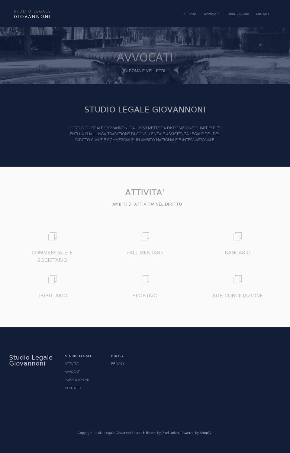 giovannonilex.com shopify website screenshot