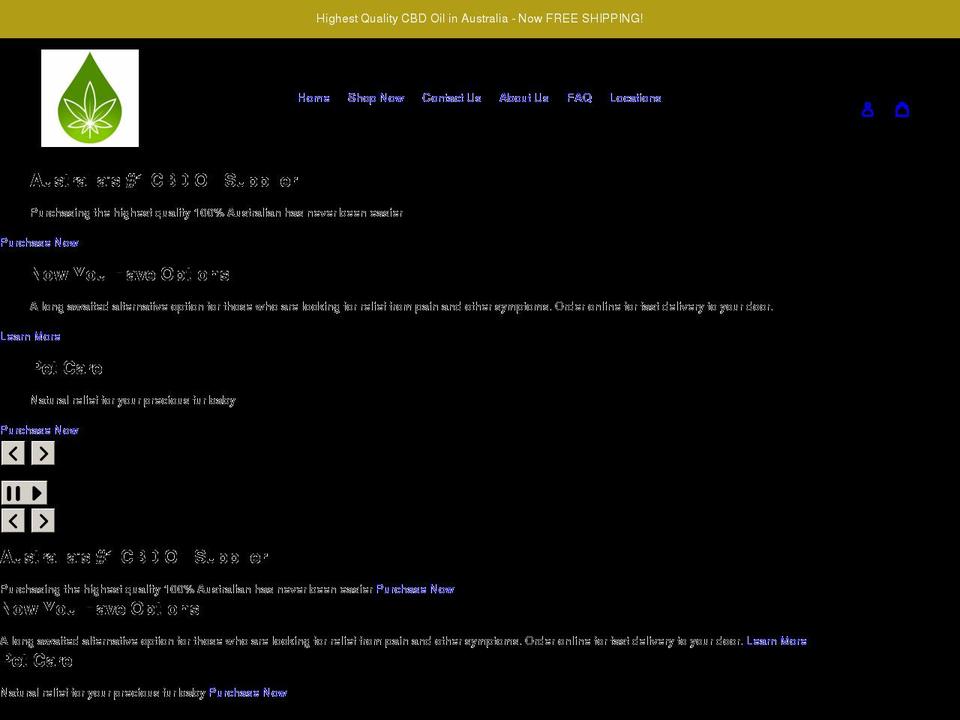 gippslandgoldcbdoil.com.au shopify website screenshot