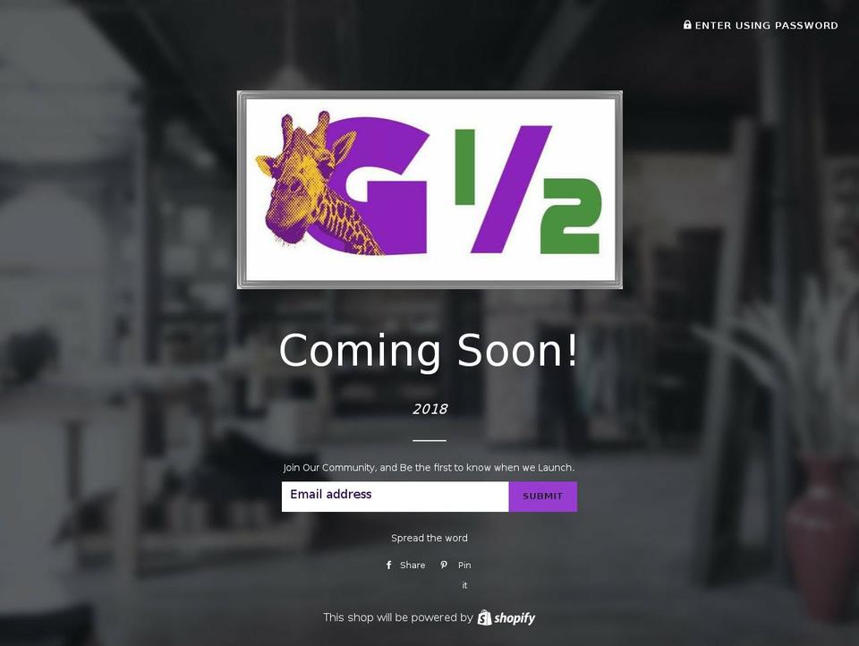 giraffeandahalf.com — Shopify storefront screenshot