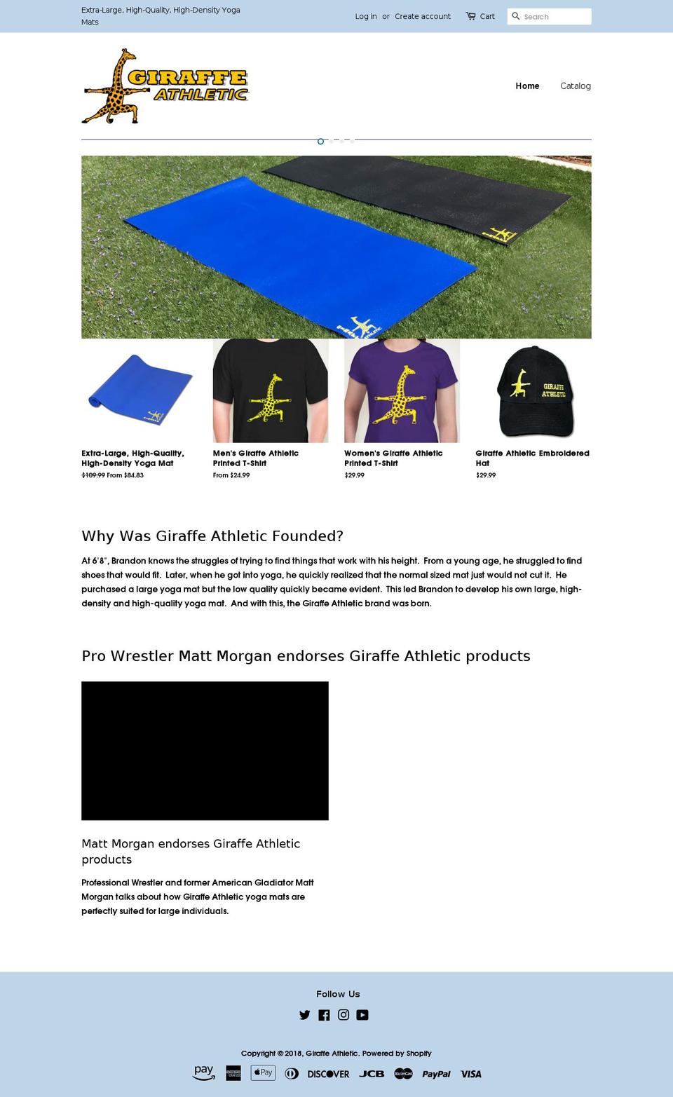 giraffeathletic.com — Shopify storefront screenshot