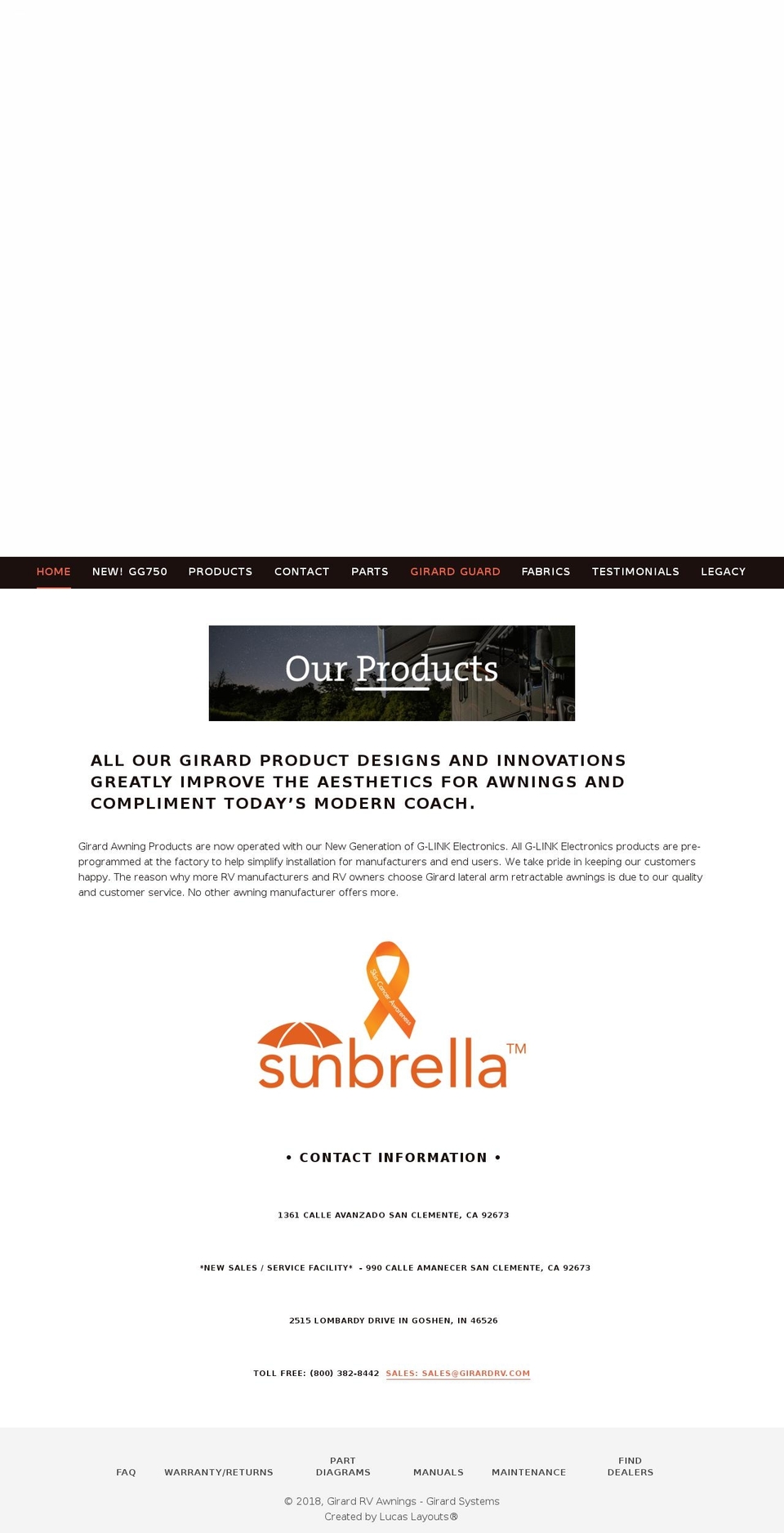 girardproduct.com — Shopify storefront screenshot
