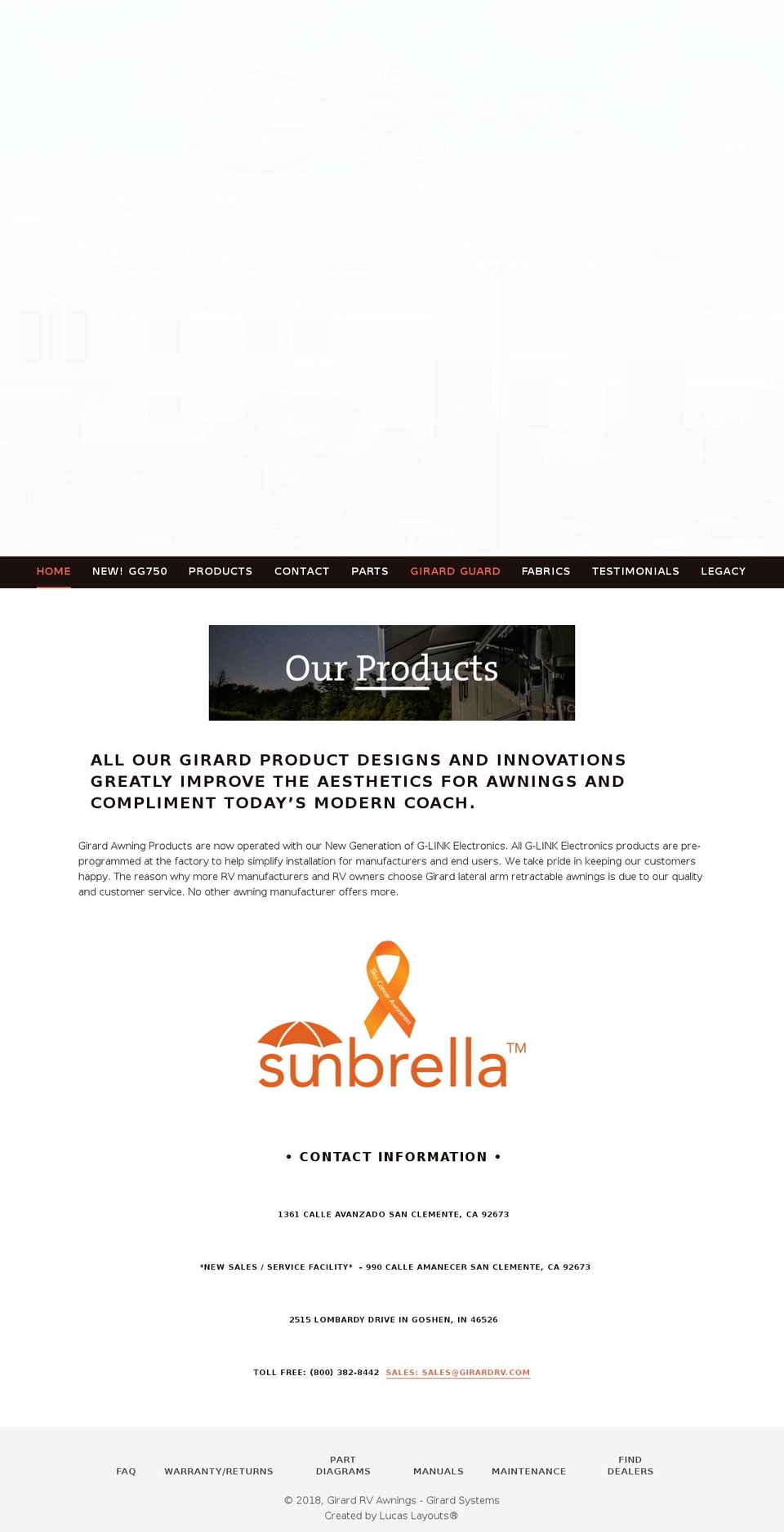 girardrv.net shopify website screenshot
