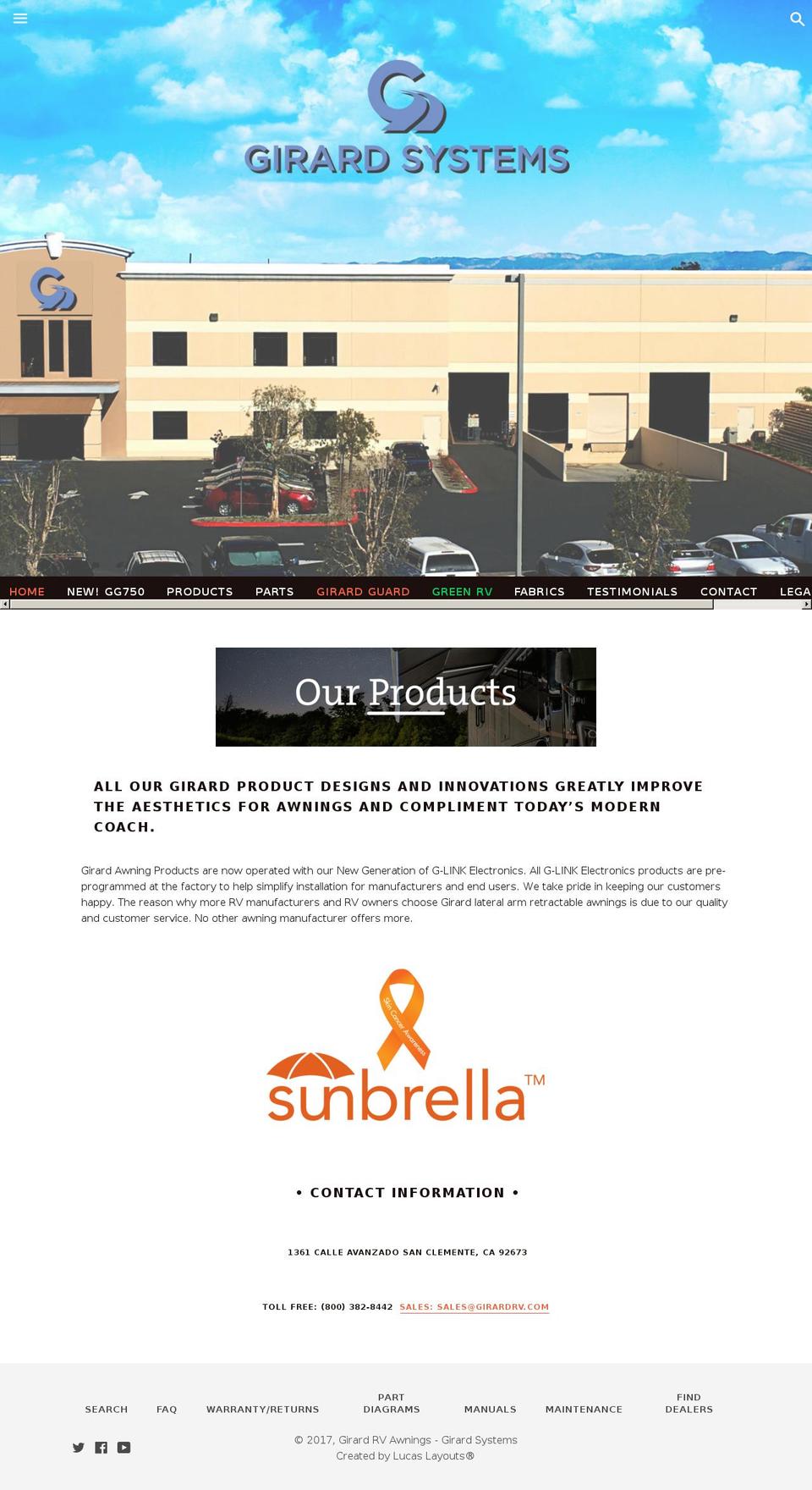 girardrvsystems.com shopify website screenshot