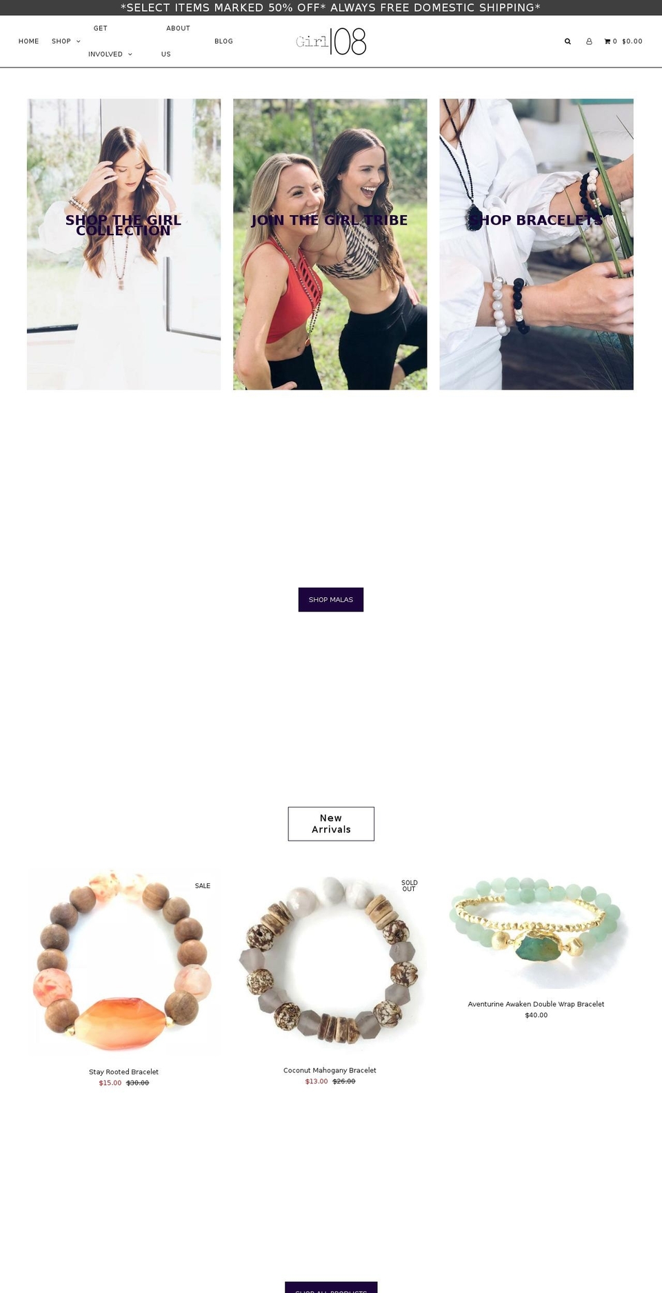 girl108.com — Shopify storefront screenshot
