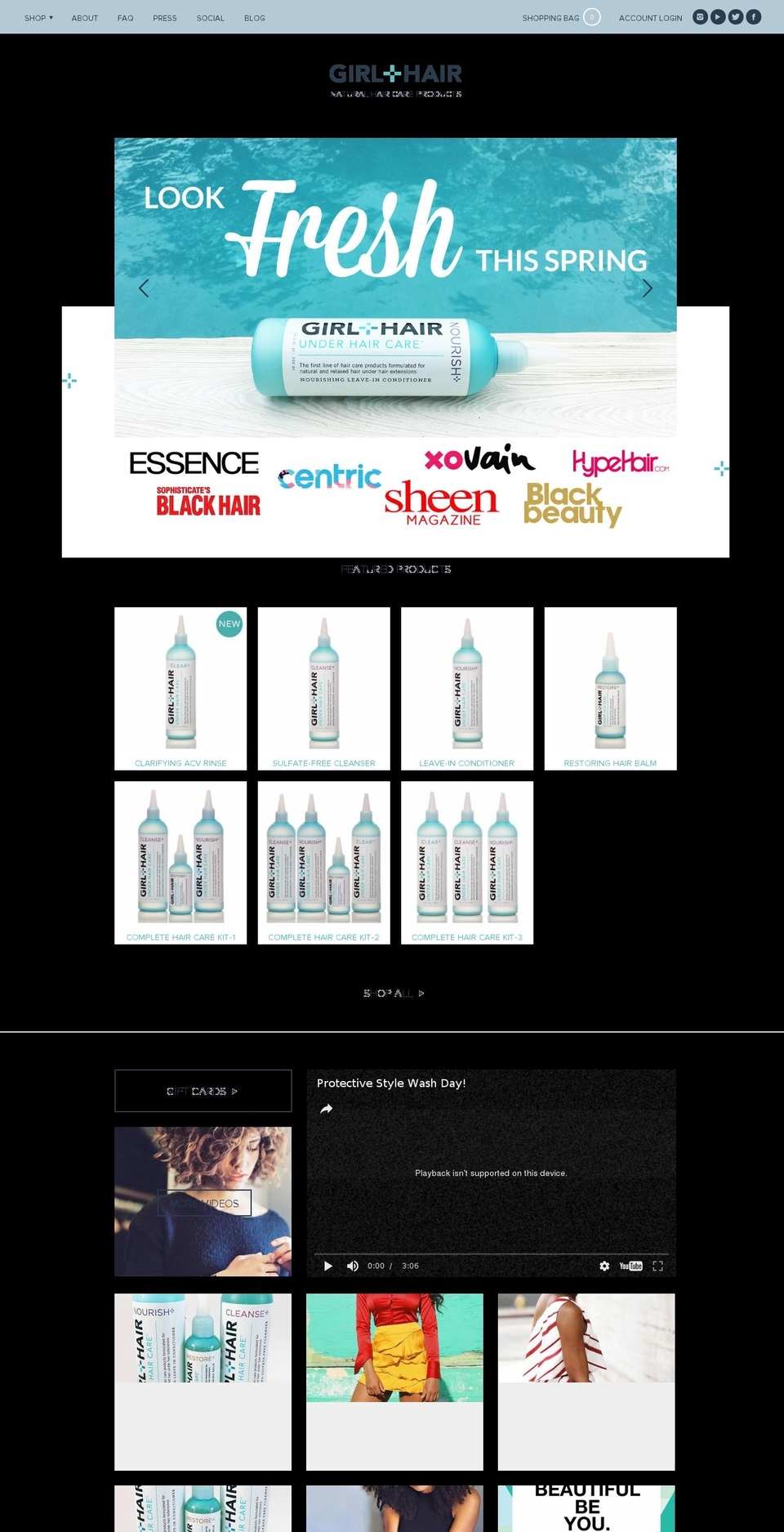 girlandbody.com shopify website screenshot