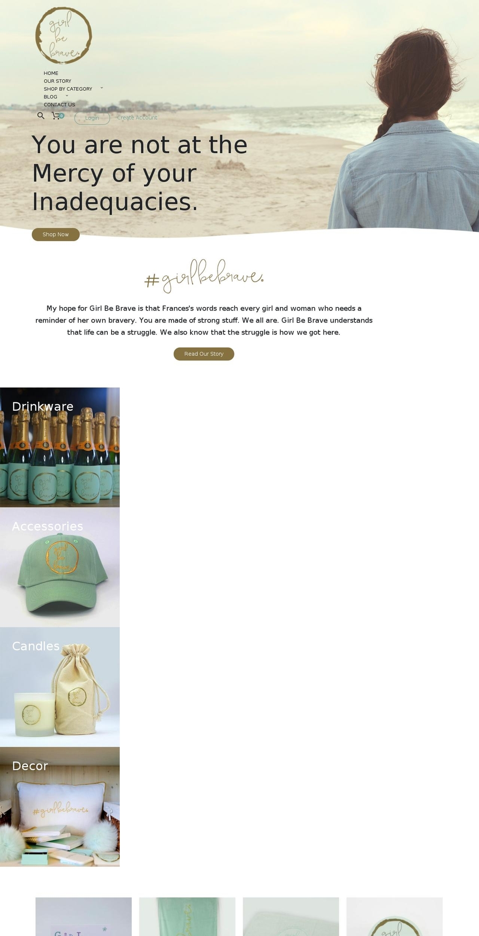 girlbebrave.com shopify website screenshot