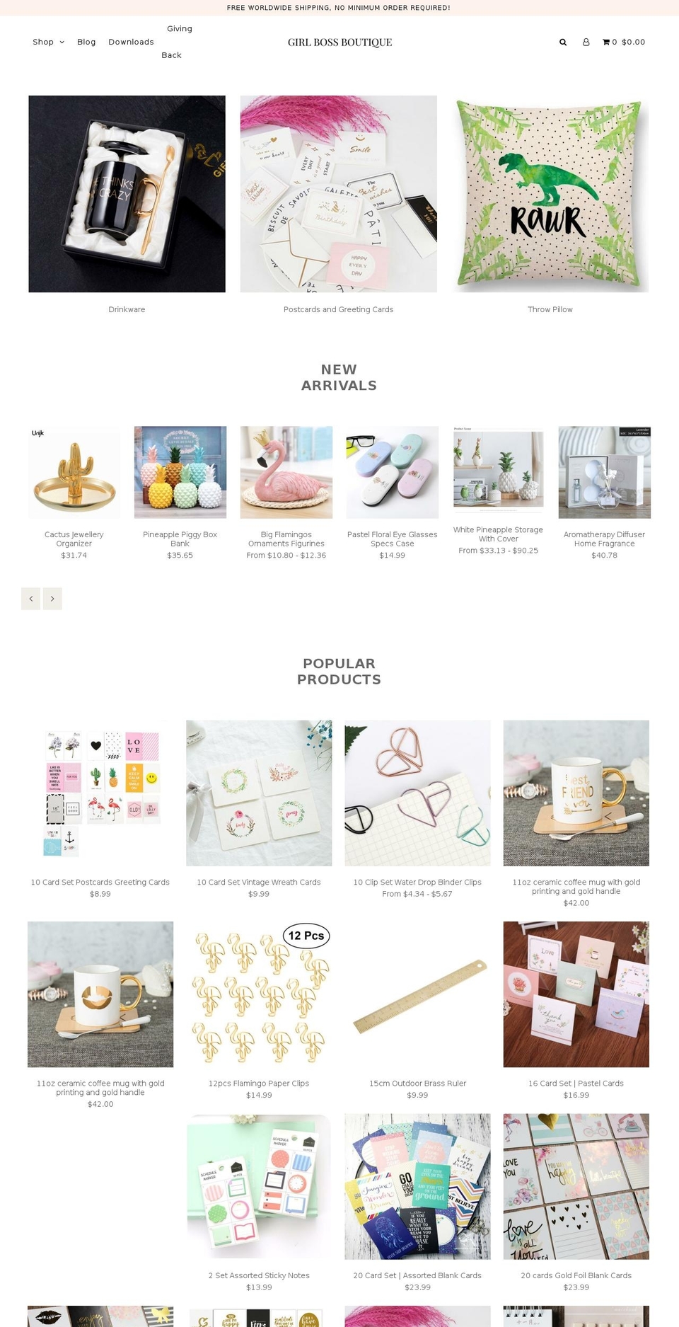 girlbossboutique.com — Shopify storefront screenshot