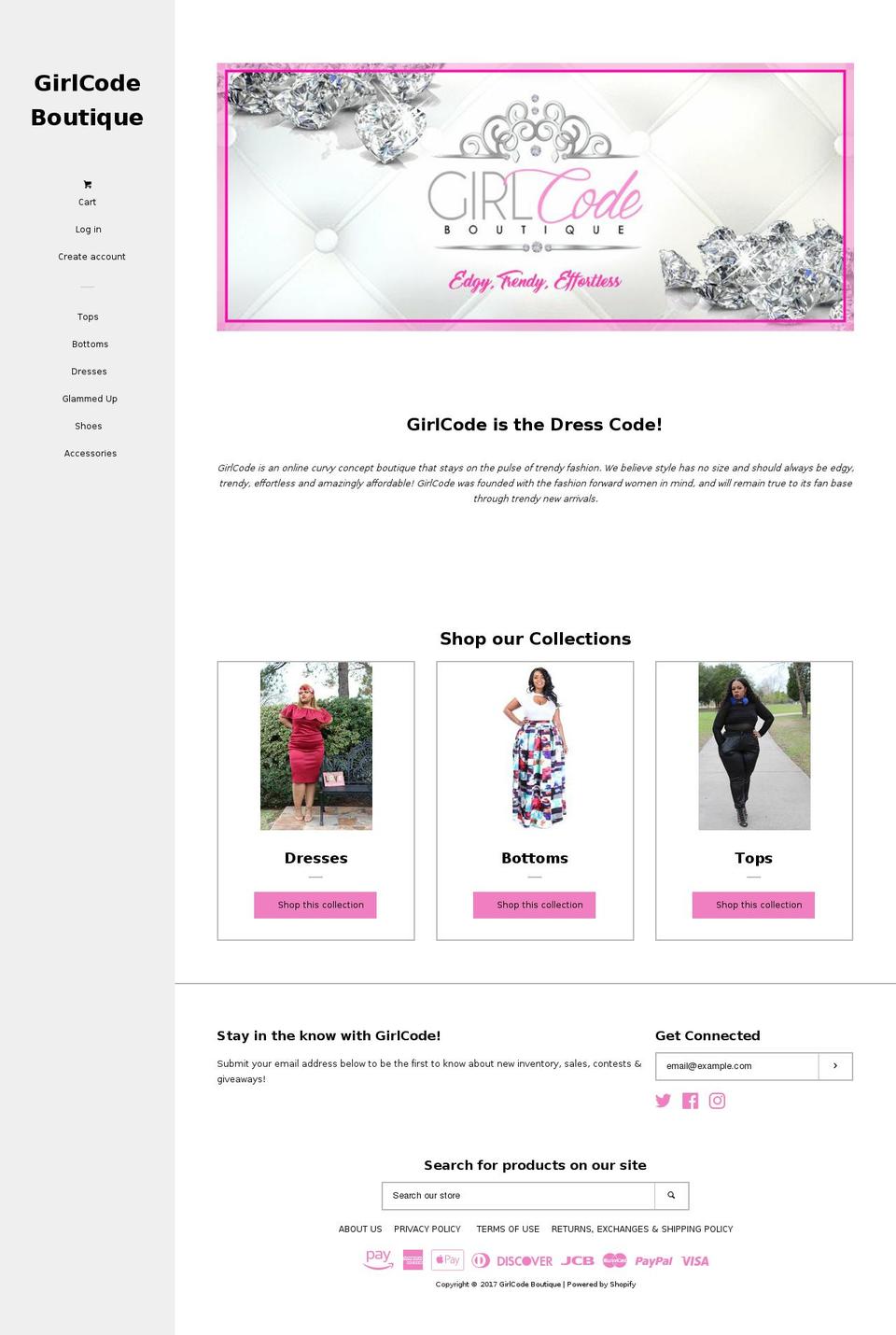 girlcodeboutique.com shopify website screenshot
