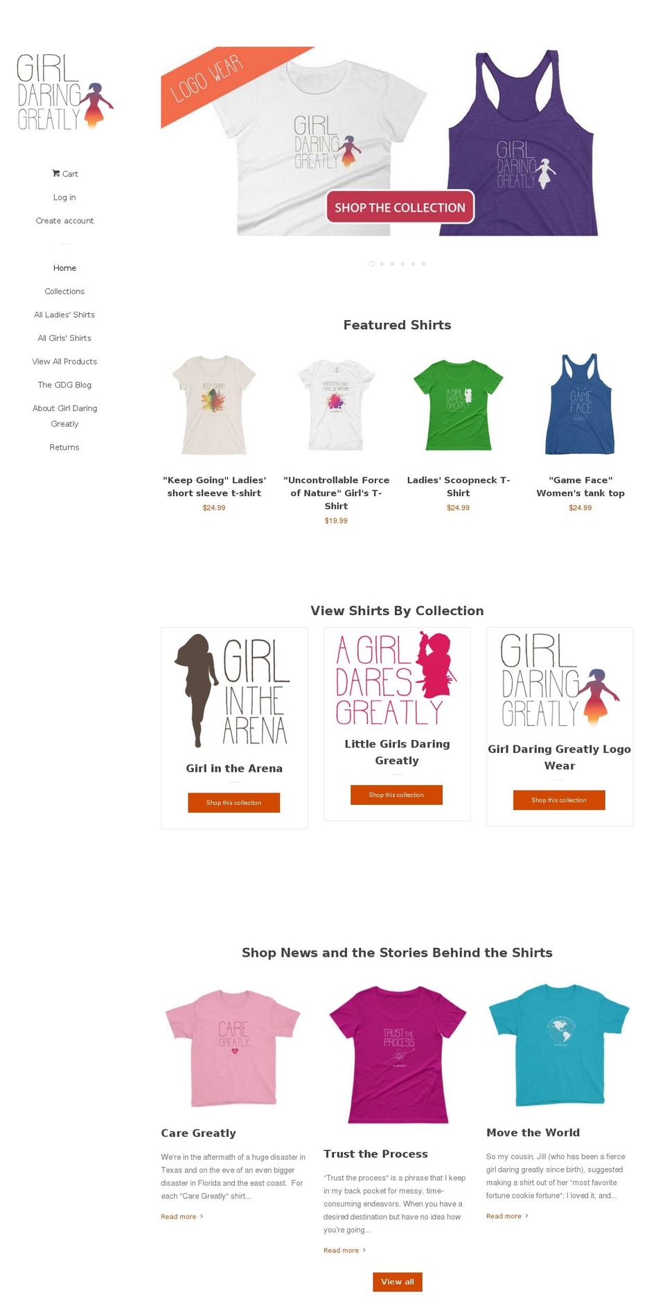 girldaringgreatly.com — Shopify storefront screenshot