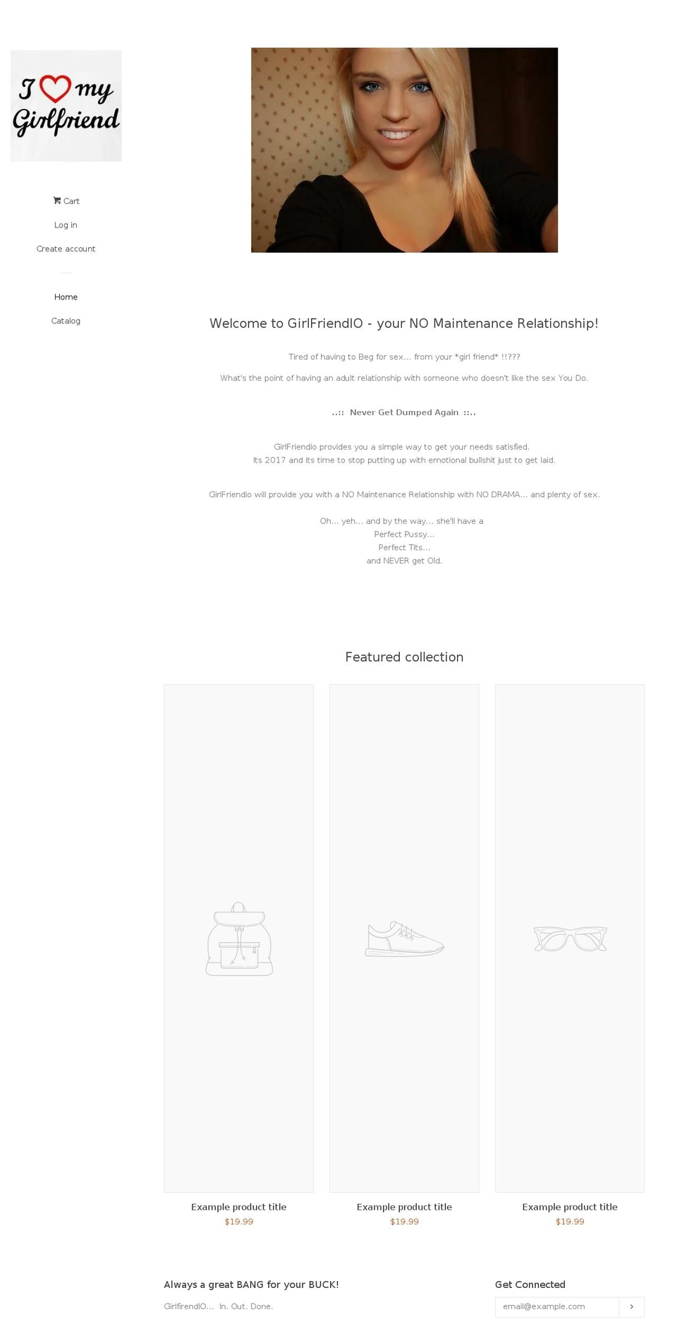 girlfriendio.com shopify website screenshot