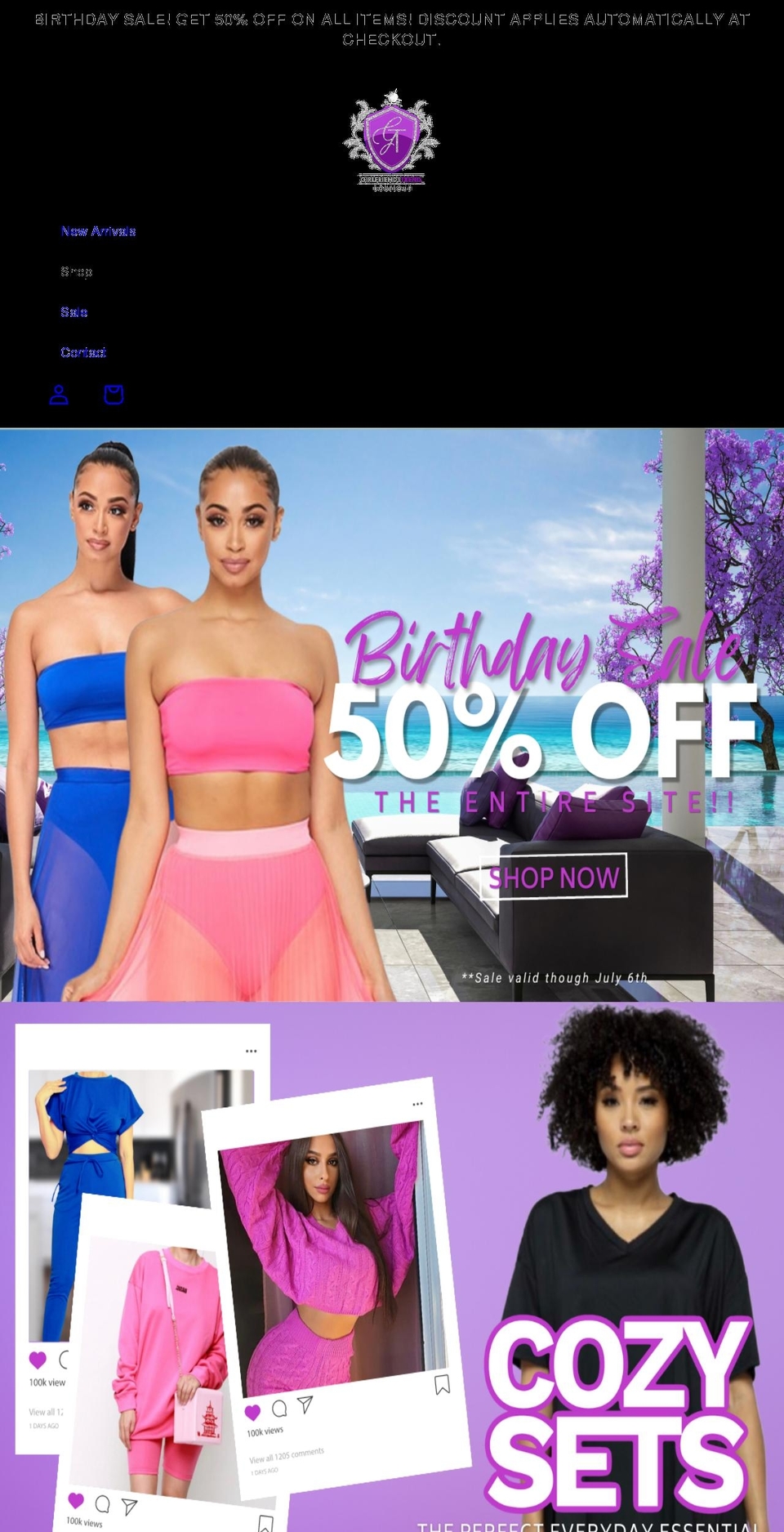 girlfriendstrend.com shopify website screenshot
