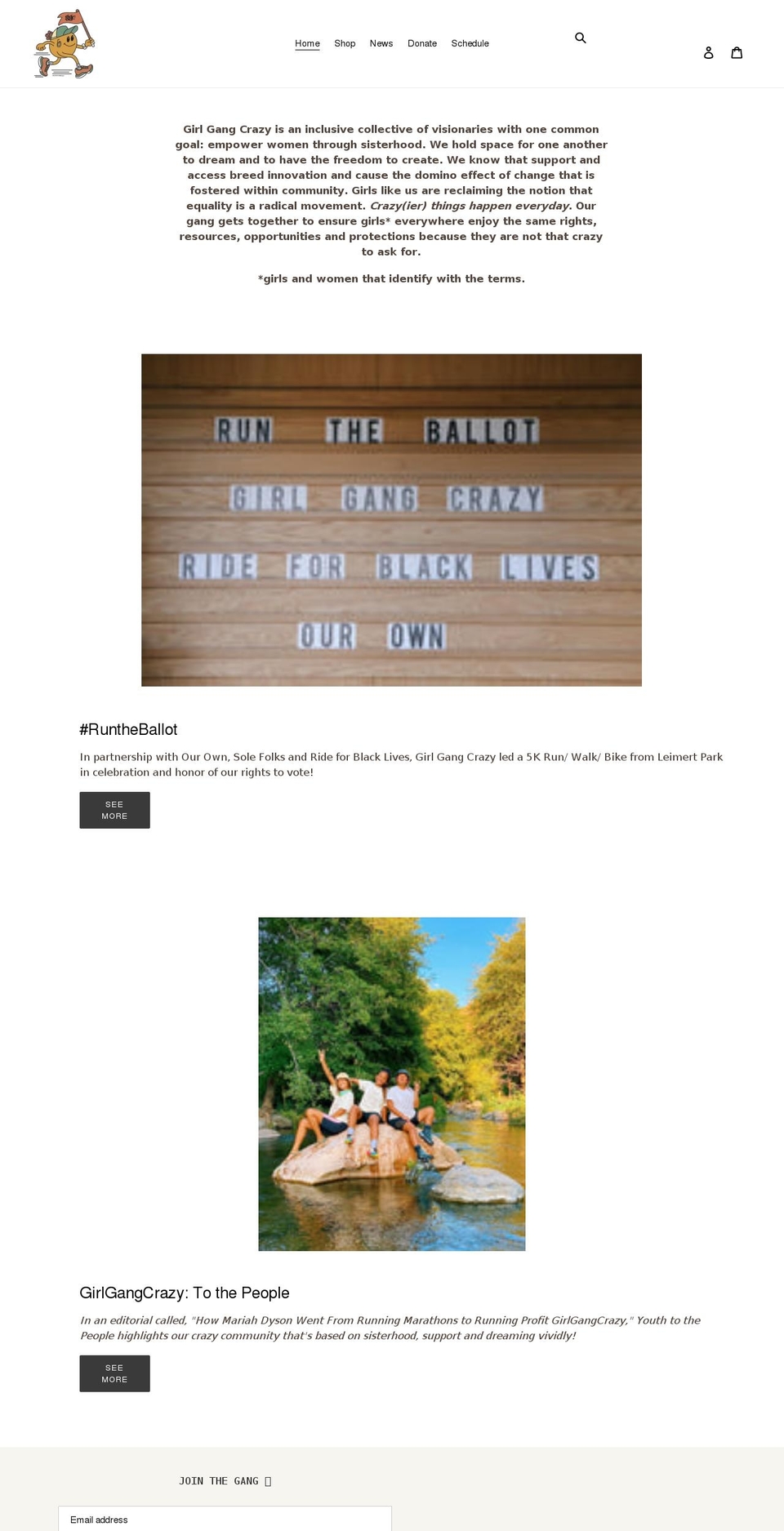 girlgangcrazy.com shopify website screenshot