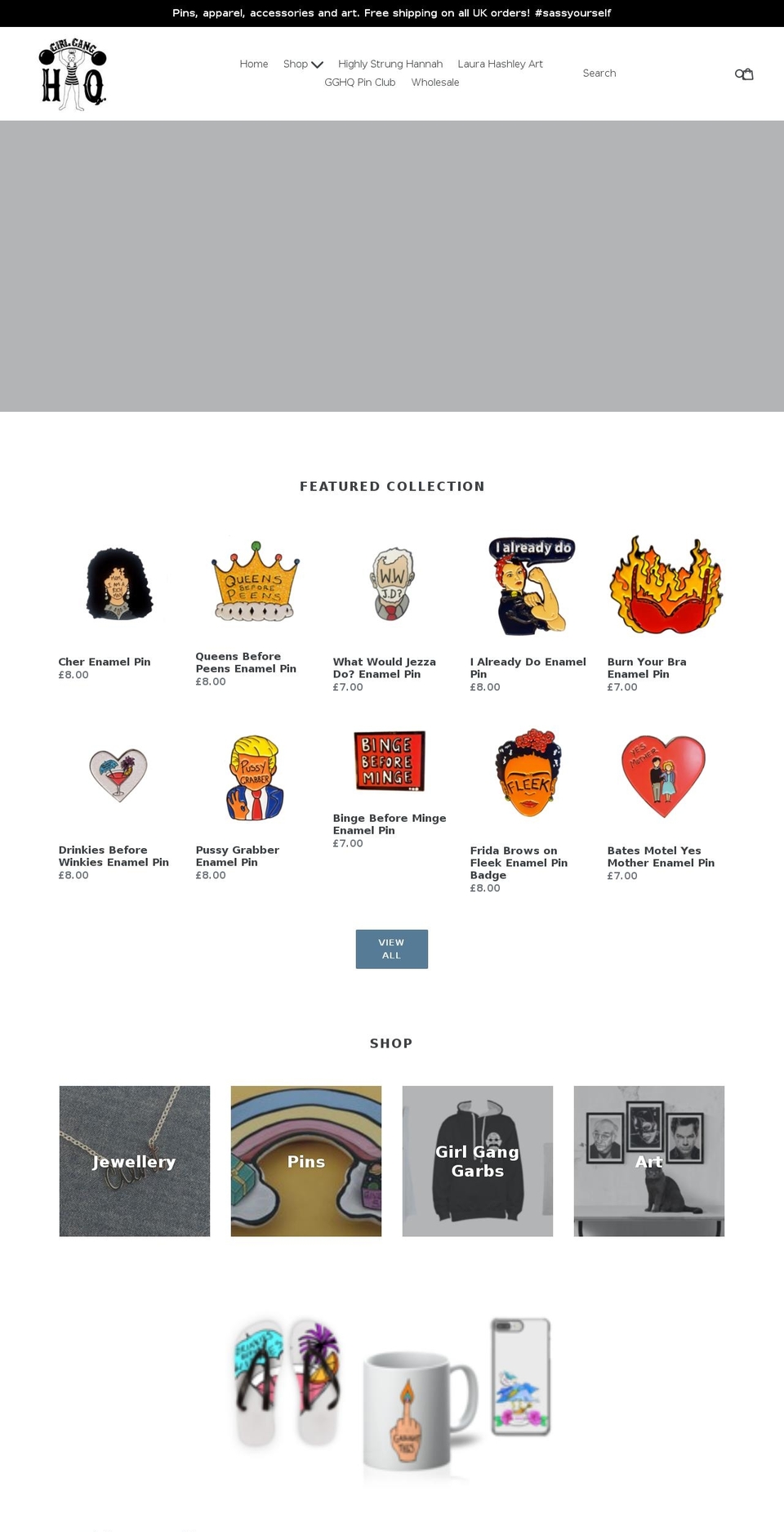 girlganghq.com — Shopify storefront screenshot