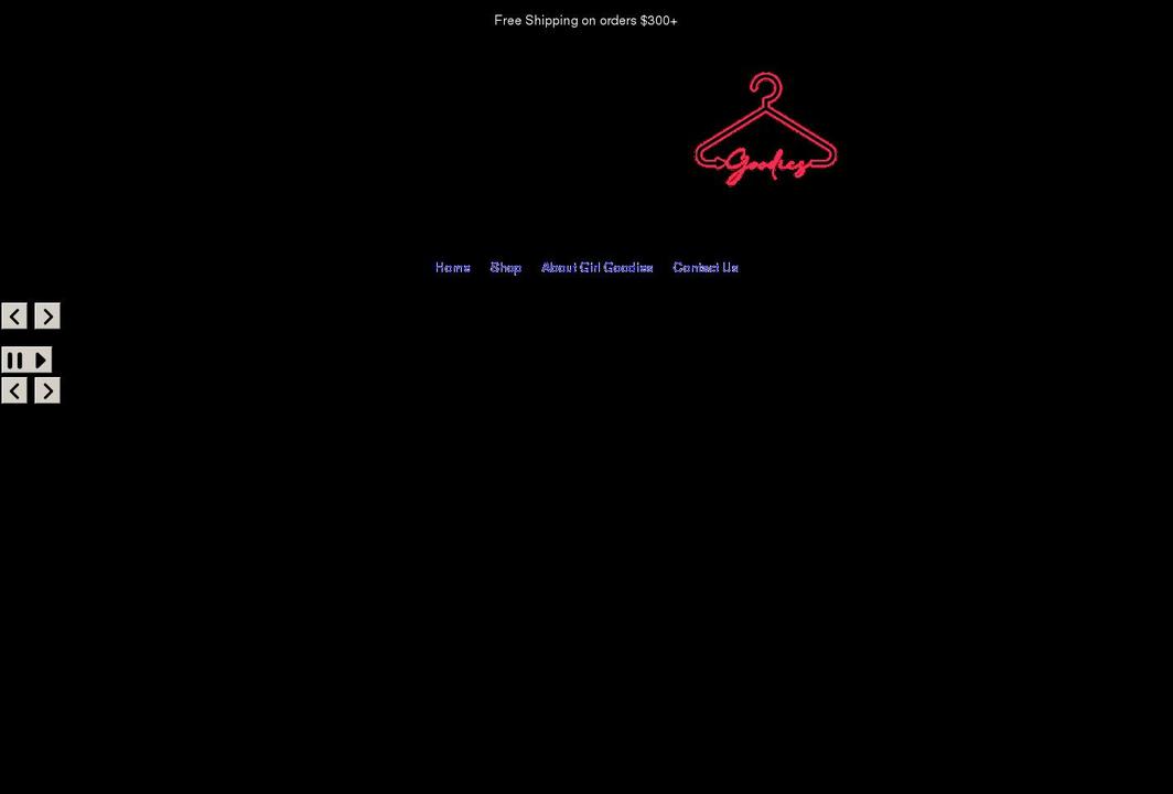 girlgoodiesbrand.com shopify website screenshot