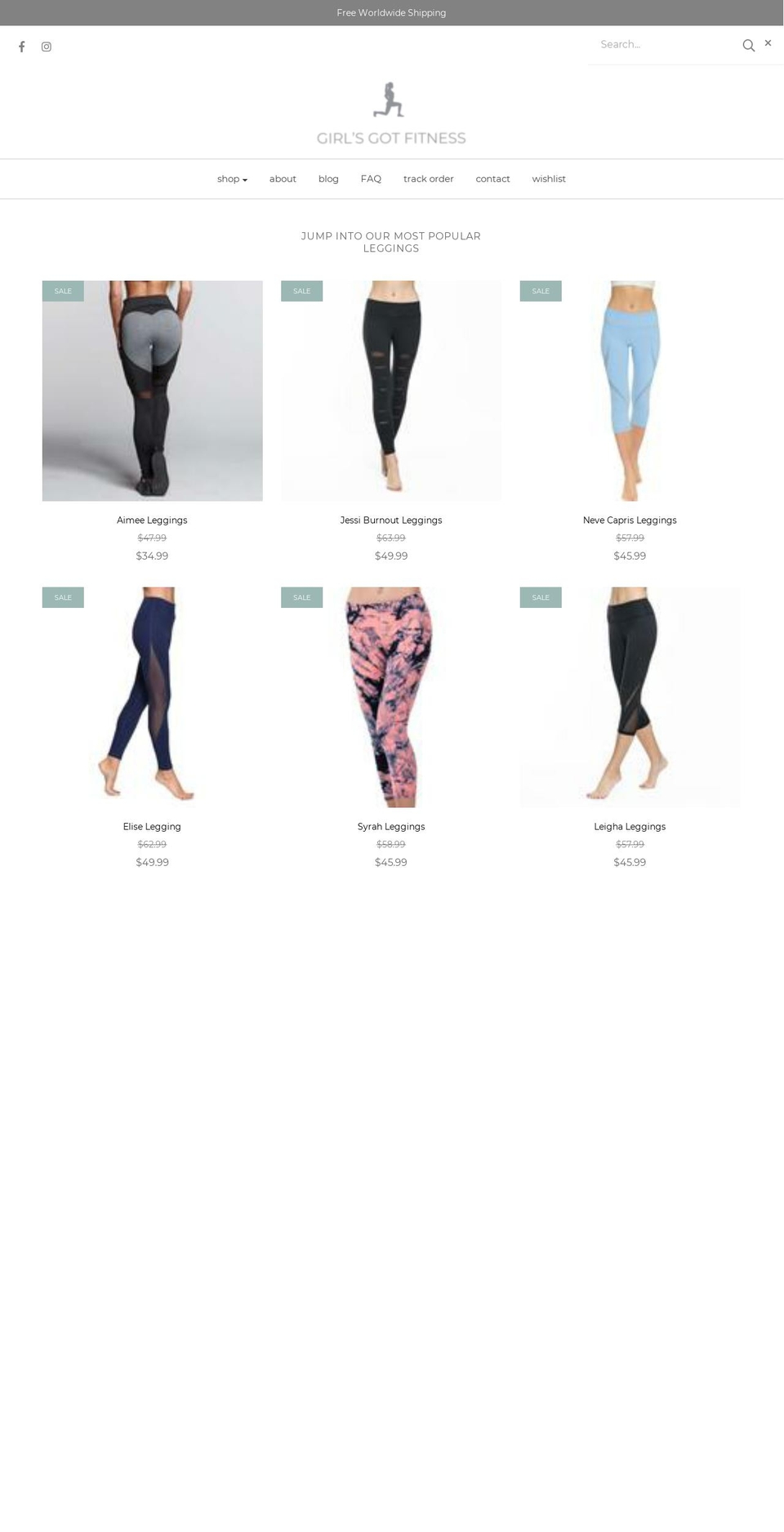 girlgotfitness.com shopify website screenshot