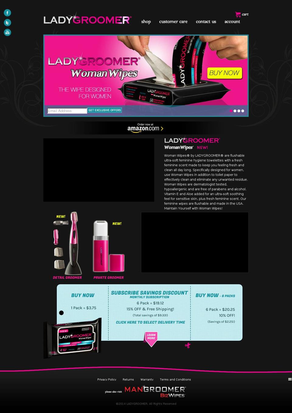 girlgroomer.com shopify website screenshot