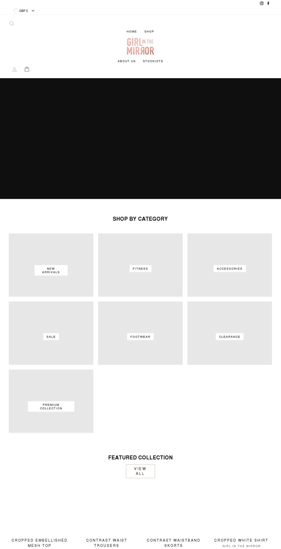 girlinthemirror.co.uk shopify website screenshot