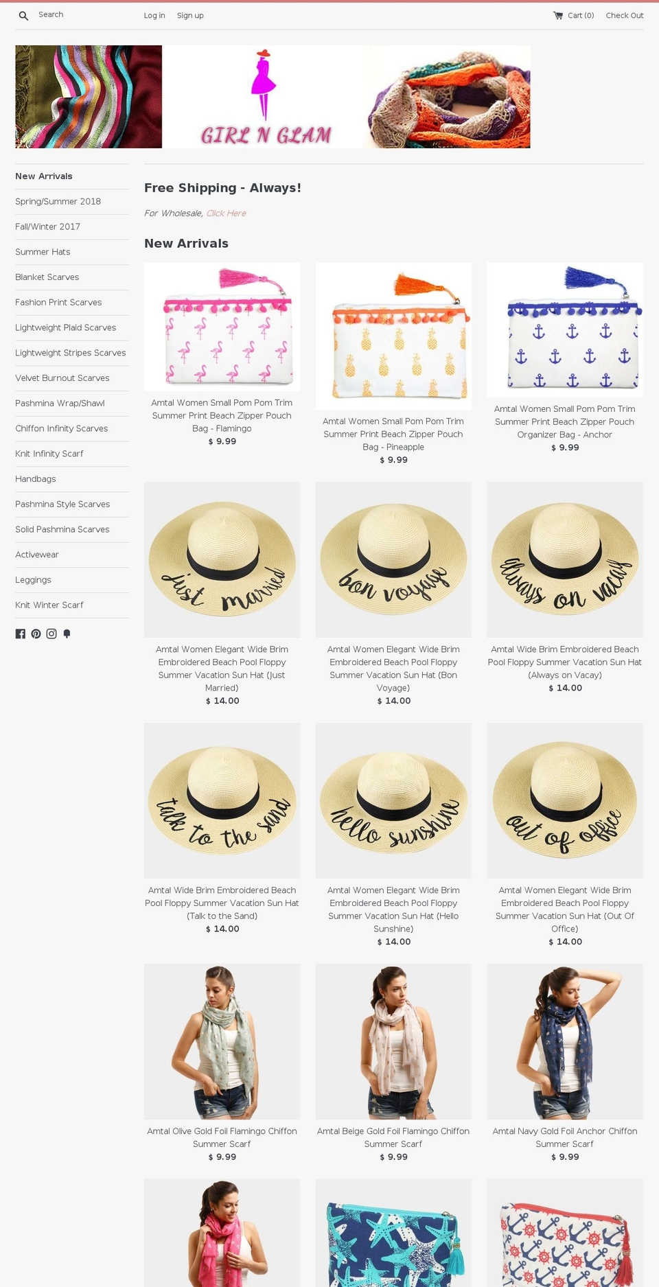 girlnglam.com shopify website screenshot