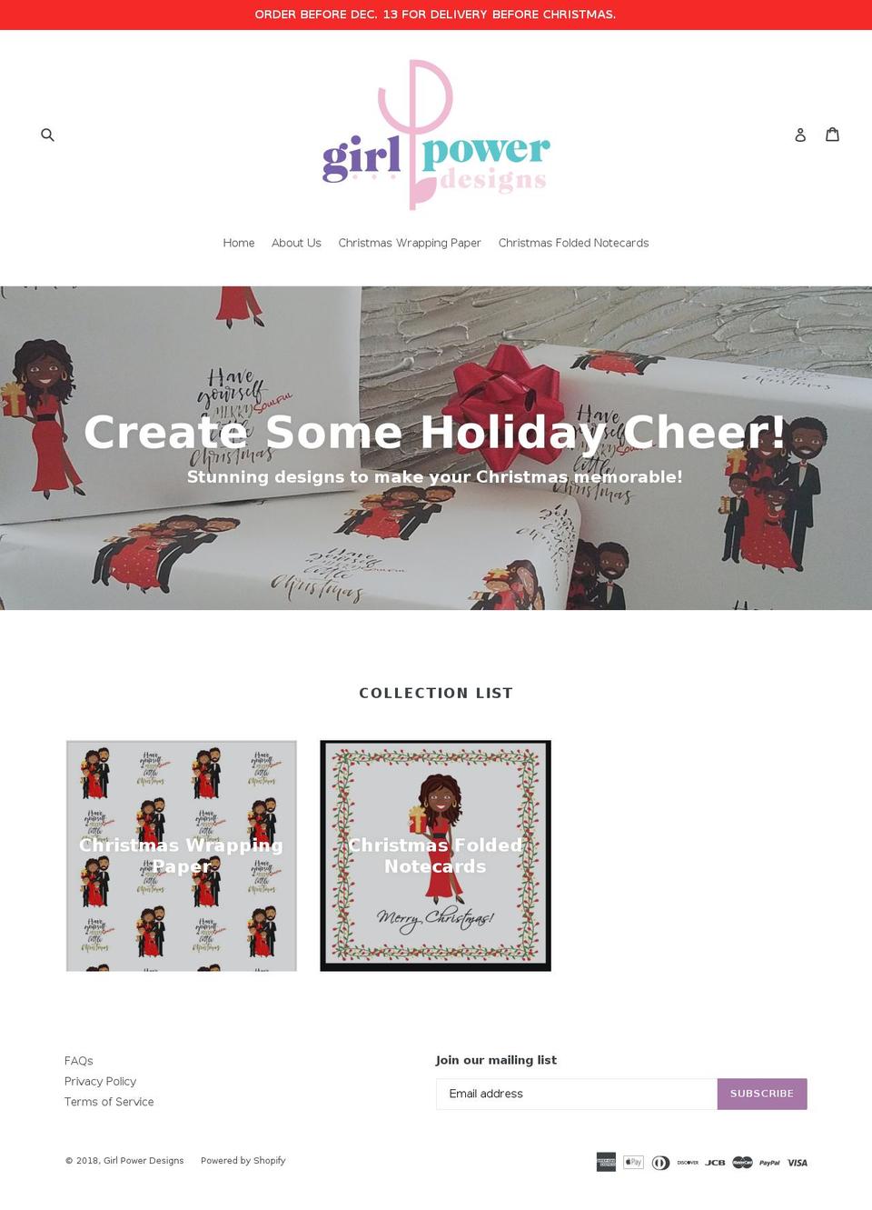 girlpowerdesigns.com — Shopify storefront screenshot
