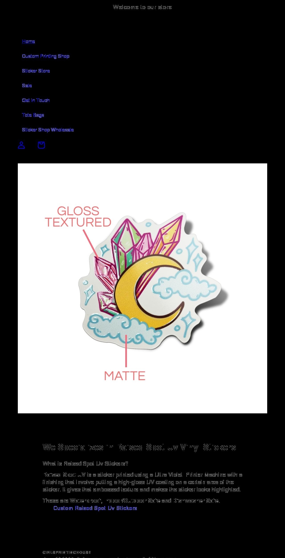 girlsprintinghouse.com shopify website screenshot