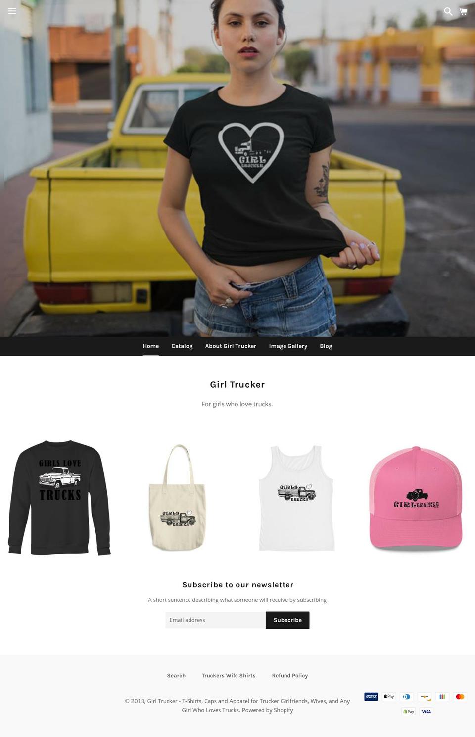 girltrucker.com — Shopify storefront screenshot