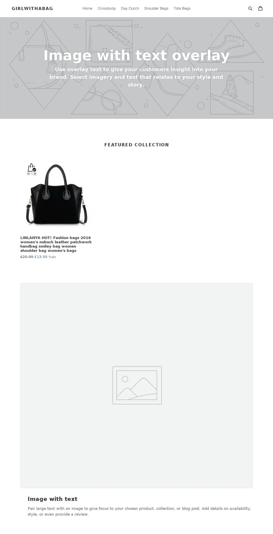 girlwithabag.com — Shopify storefront screenshot