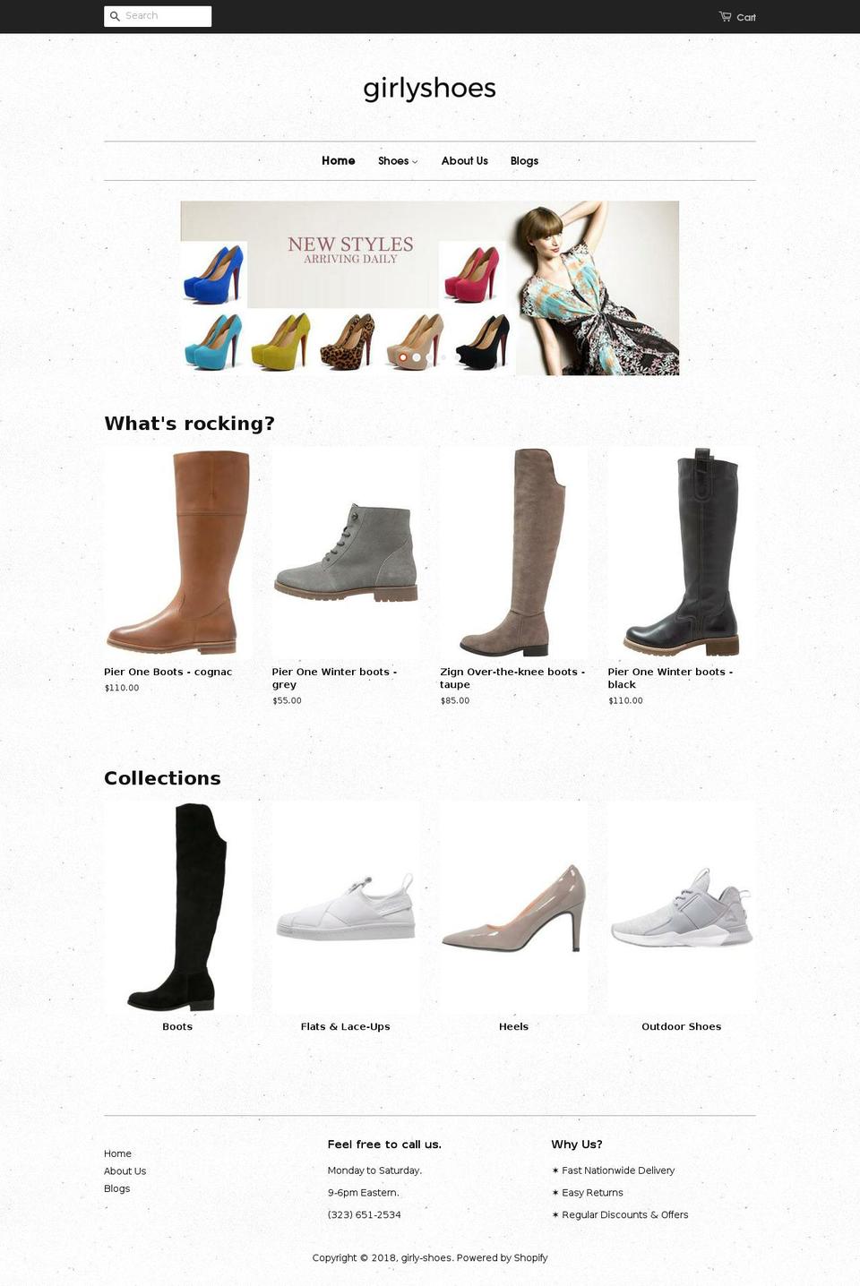 girly-shoes.com — Shopify storefront screenshot