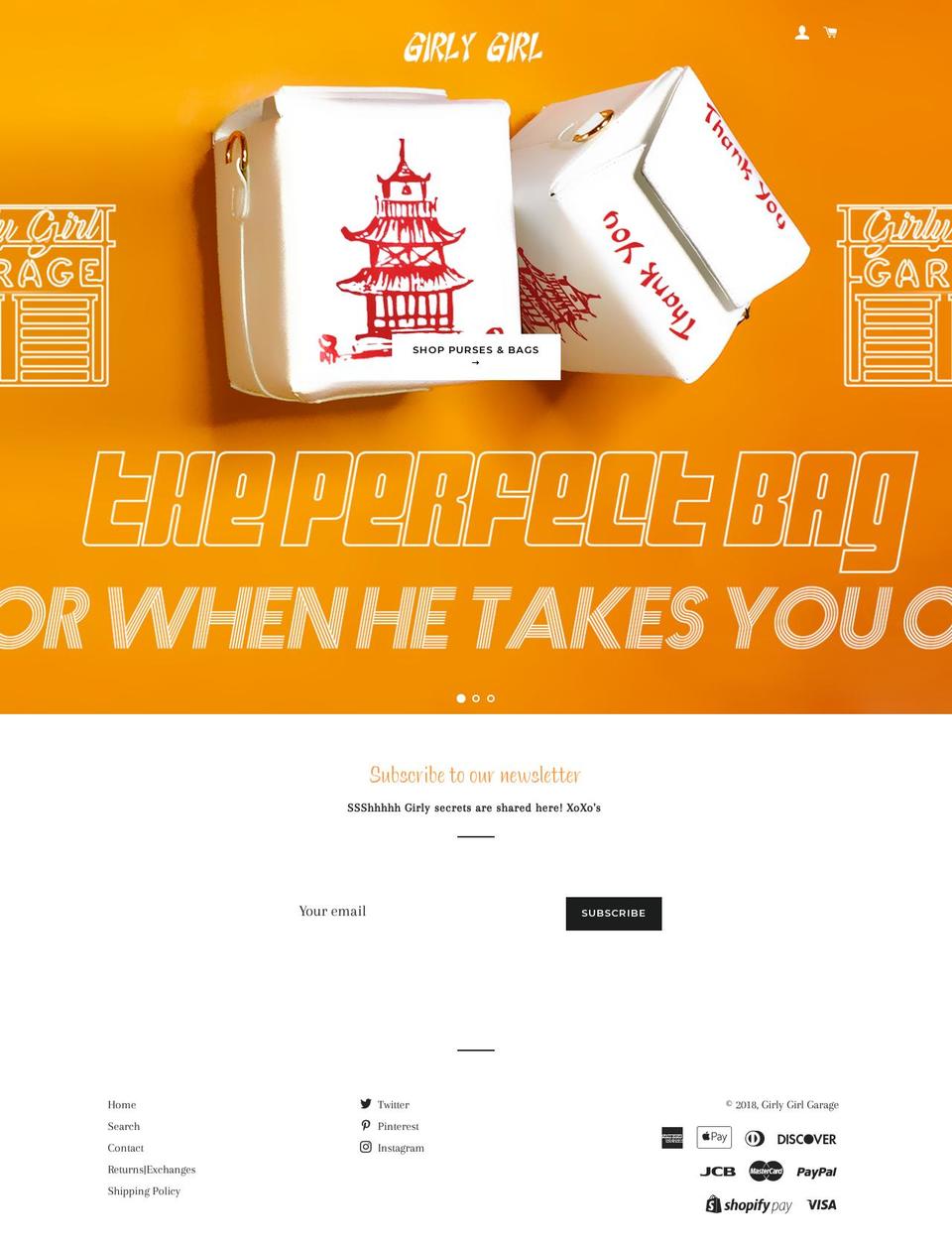 girlygirlgarage.com shopify website screenshot