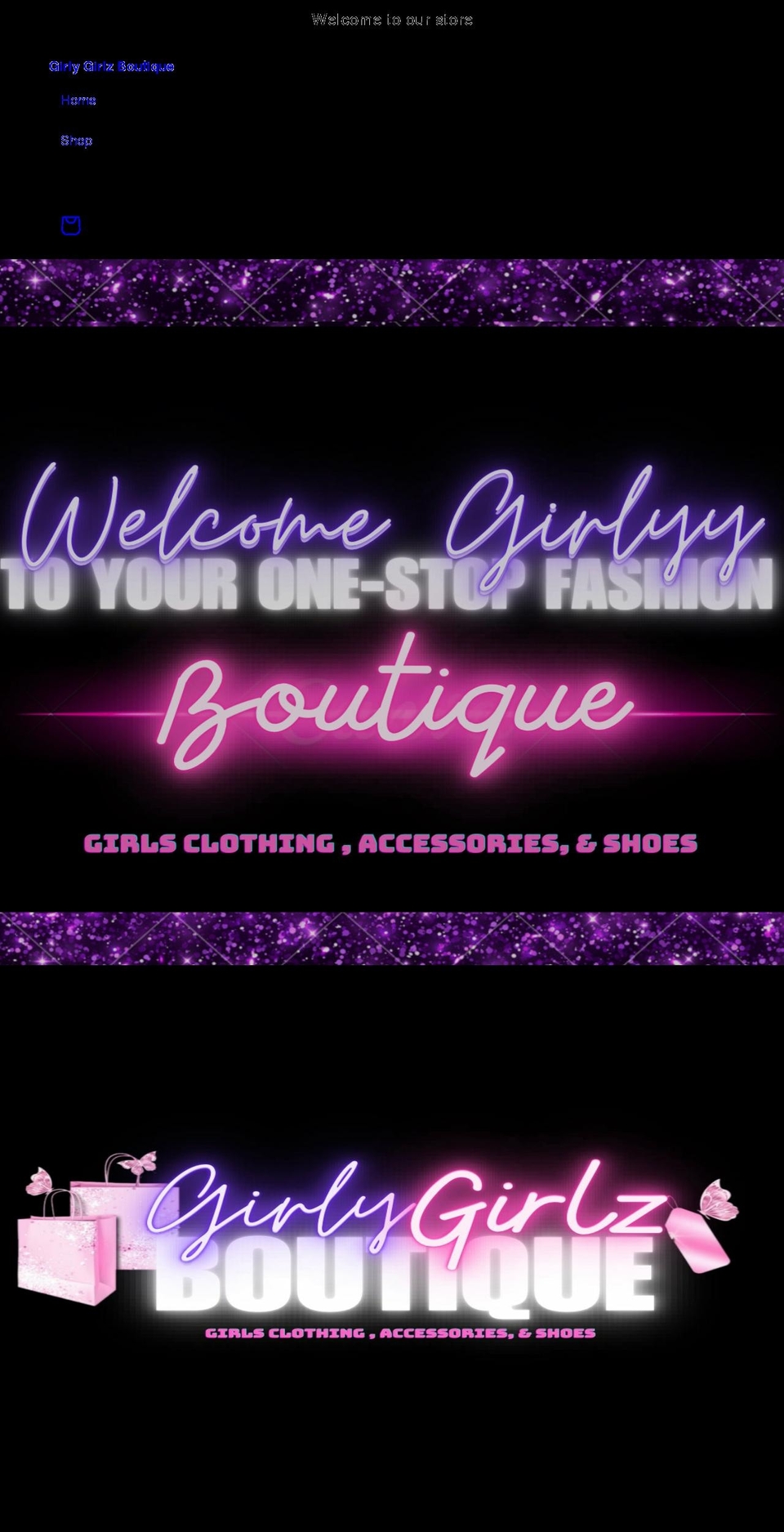 girlygirlzboutique.com shopify website screenshot