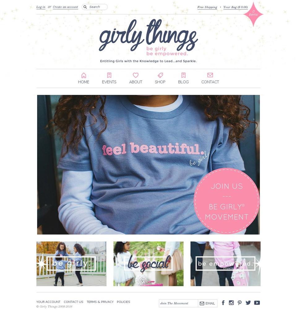 Girly Things Theme Shopify theme site example girlythingsonline.com