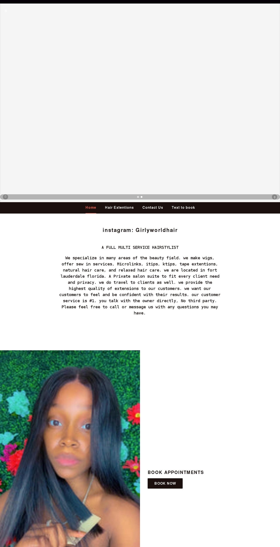 girlyworldbeauty.com shopify website screenshot