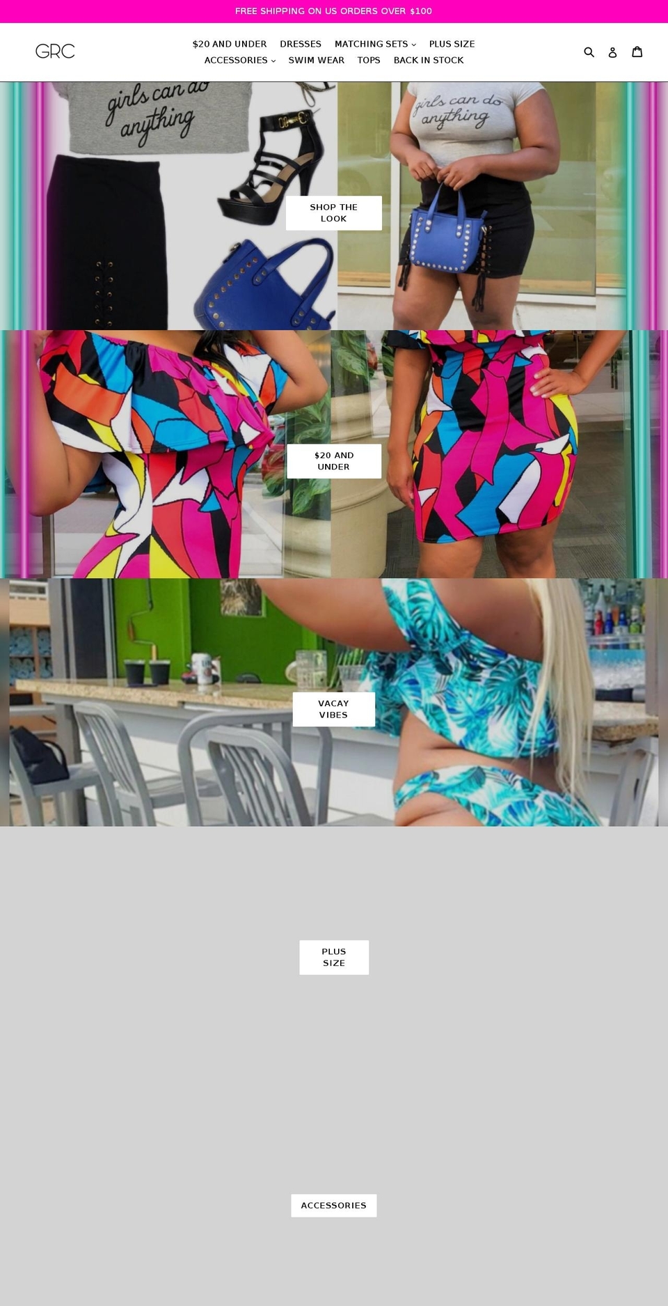 girlzrockclub.com — Shopify storefront screenshot