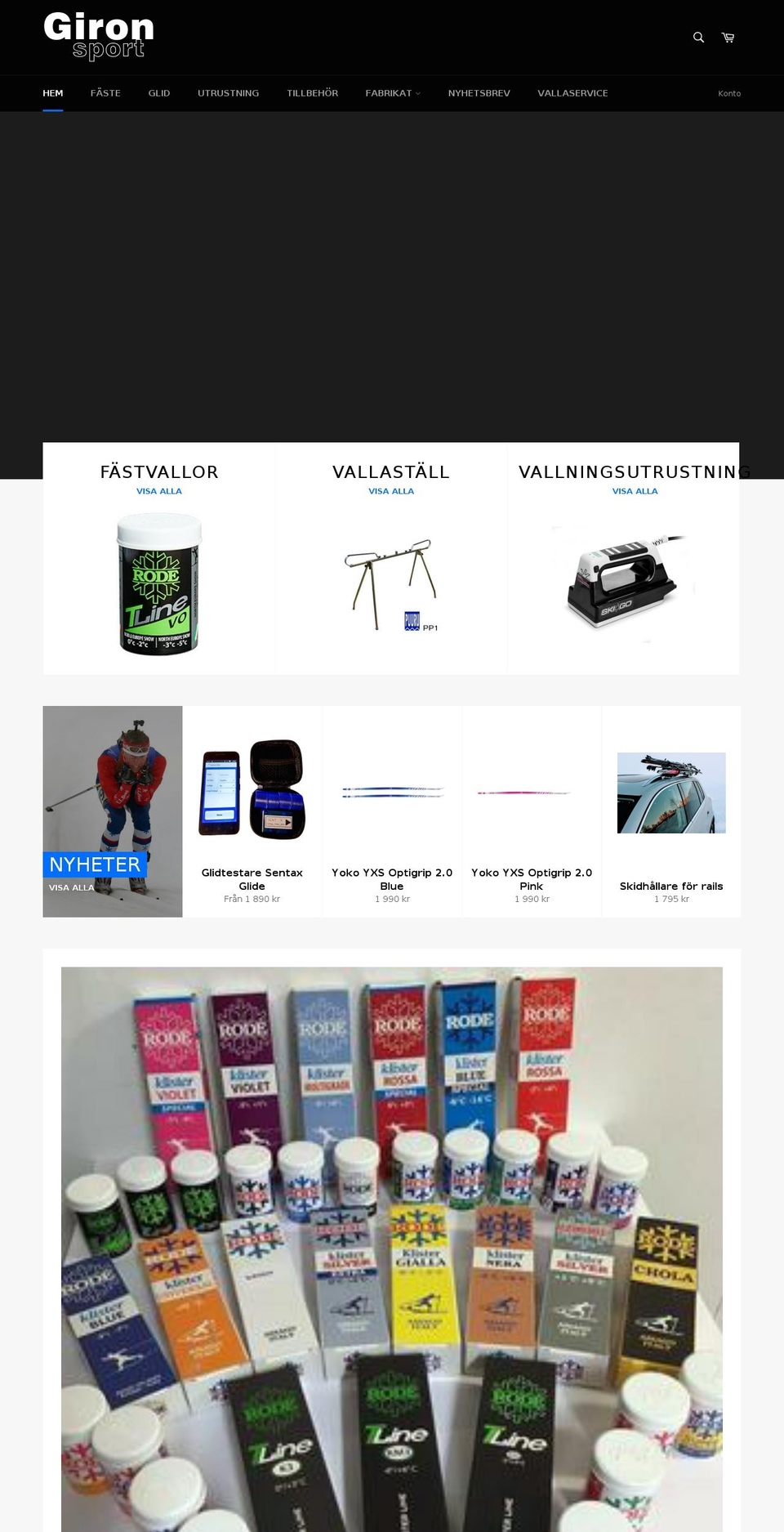 gironsport.se shopify website screenshot