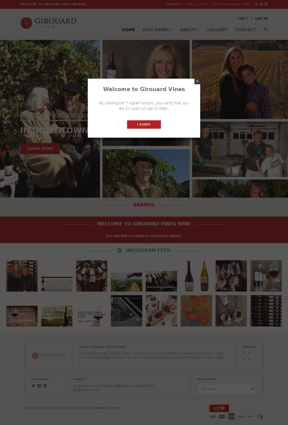 girouardvines.com — Shopify storefront screenshot