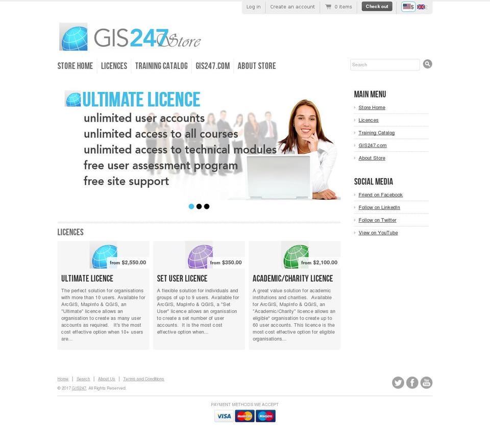 gis247store.com shopify website screenshot