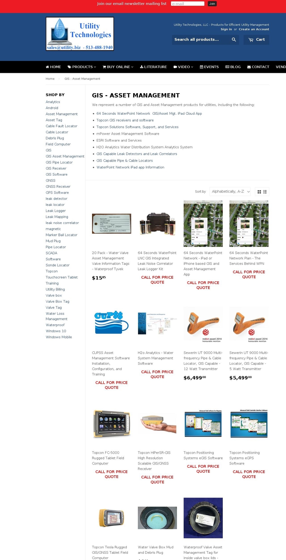 gisassetmanagement.com shopify website screenshot