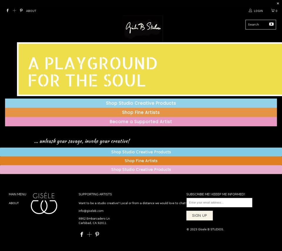 giseleb.com shopify website screenshot