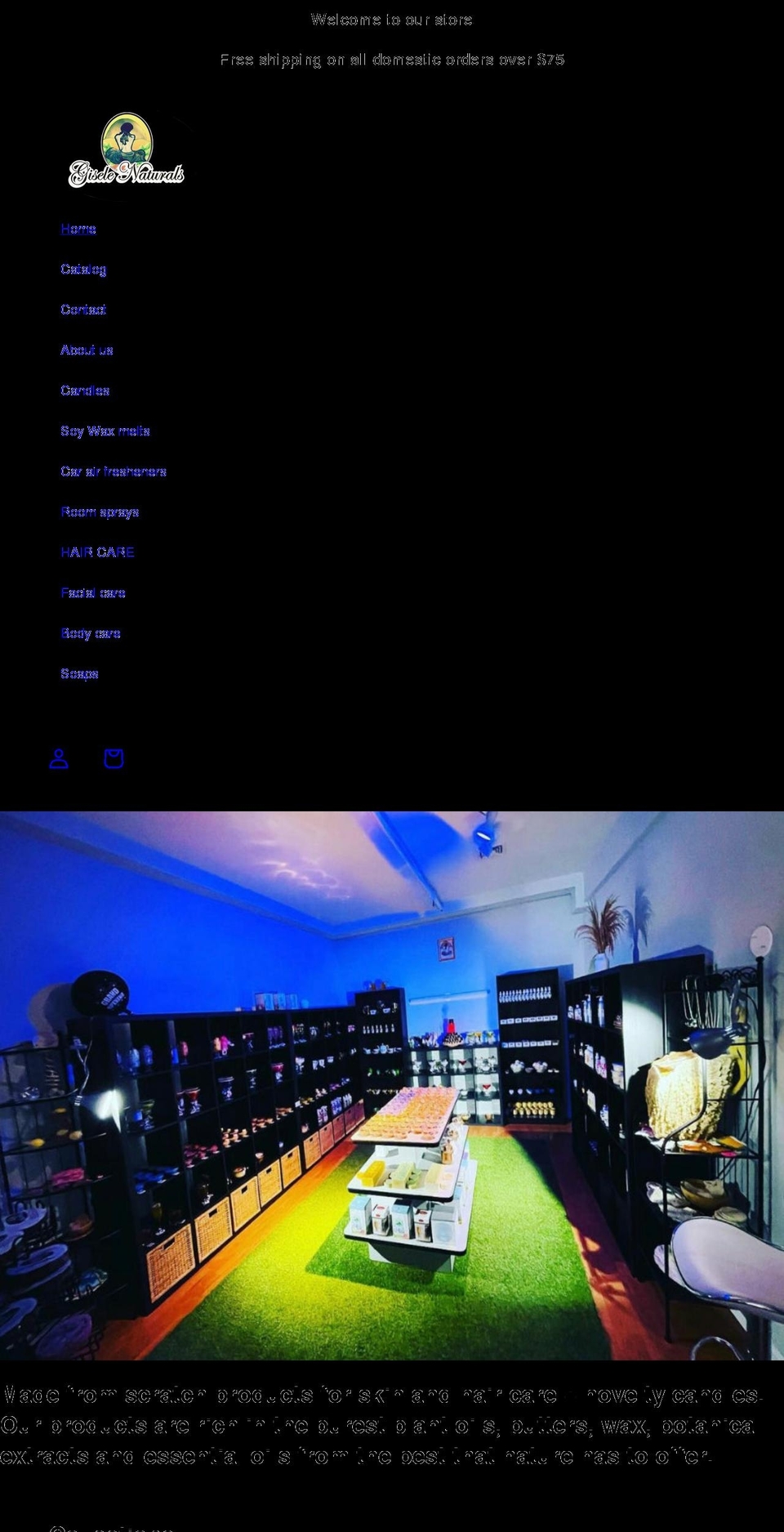 giselenaturals.com shopify website screenshot