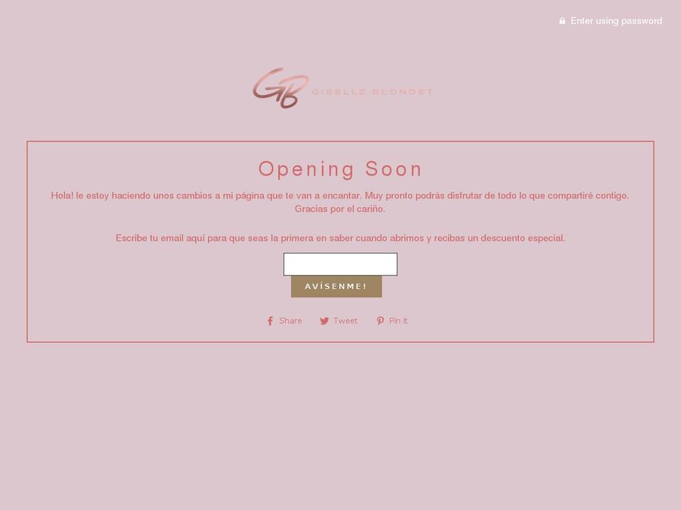 giselleblondet.com shopify website screenshot