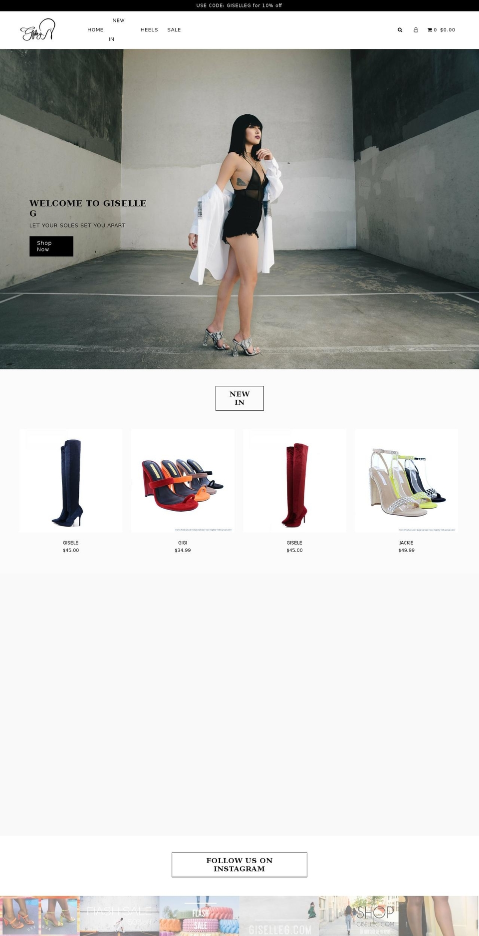 giselleg.com — Shopify storefront screenshot