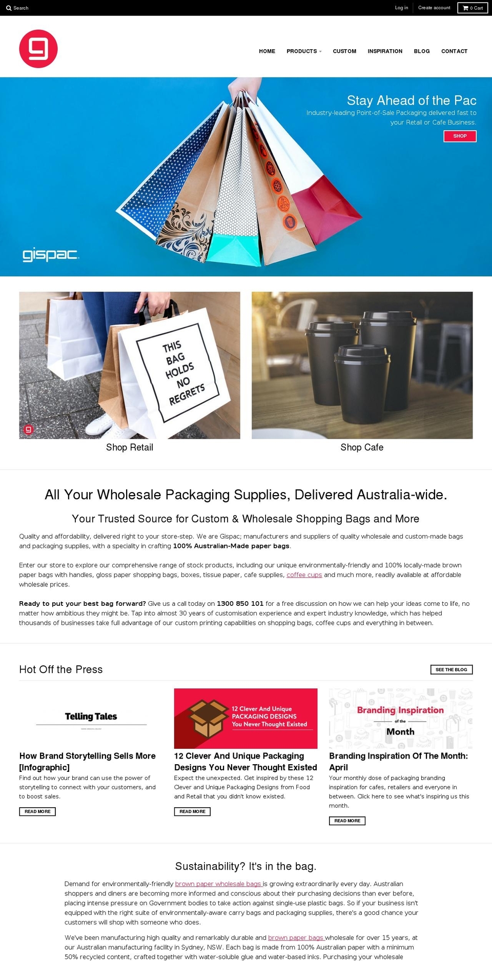 gispac.com.au shopify website screenshot