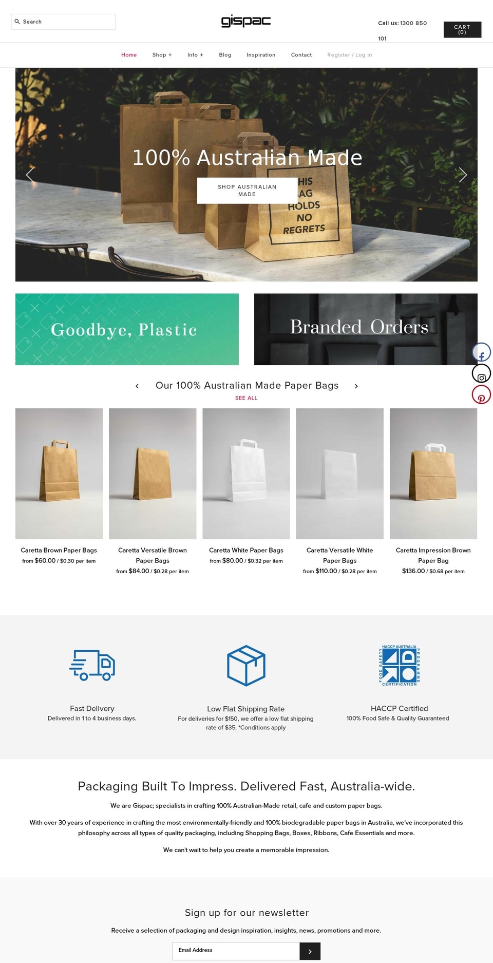 gispac.com — Shopify storefront screenshot