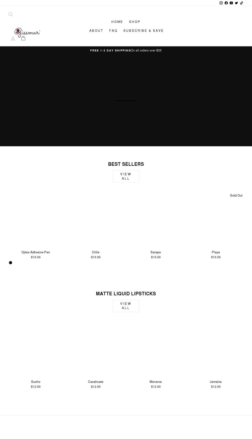 gissmar.com shopify website screenshot